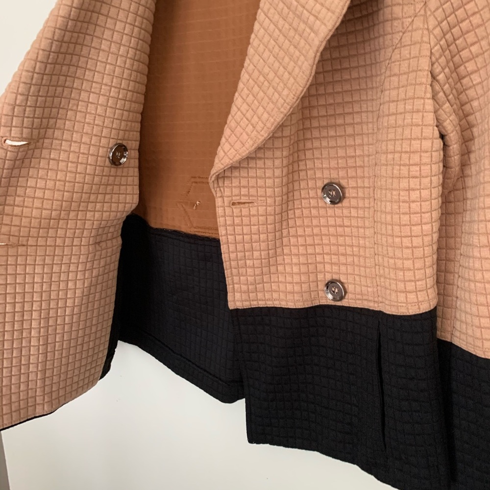 Thml - Pierina Textured Color Block Waffle Peacoat - image 5